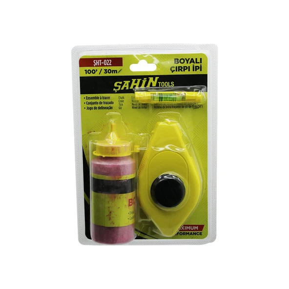 30MT - 100 GR - KIRMIZI TOZ BOYALI ÇIRPI İPİ - SU TERAZİSİ (5314)