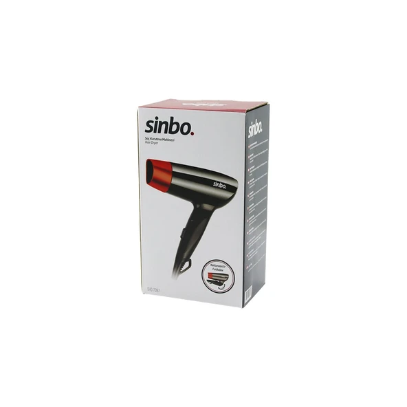 SAÇ KURUTMA - FÖN MAKİNESİ KATLANIR - SEYAHAT TİPİ 2 HIZ AYARI- ASKI KANCASI- YOĞUNLAŞTIRICI SHD-7097 (5314)