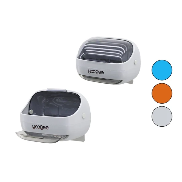 LÜX KATI SABUNLUK RENKLİ PLS MİKA KRİSTAL AÇ-KAPA PENCERELİ - ATIK SU ÇEKMECELİ YAPIŞKANLI MONTAJ (5314)