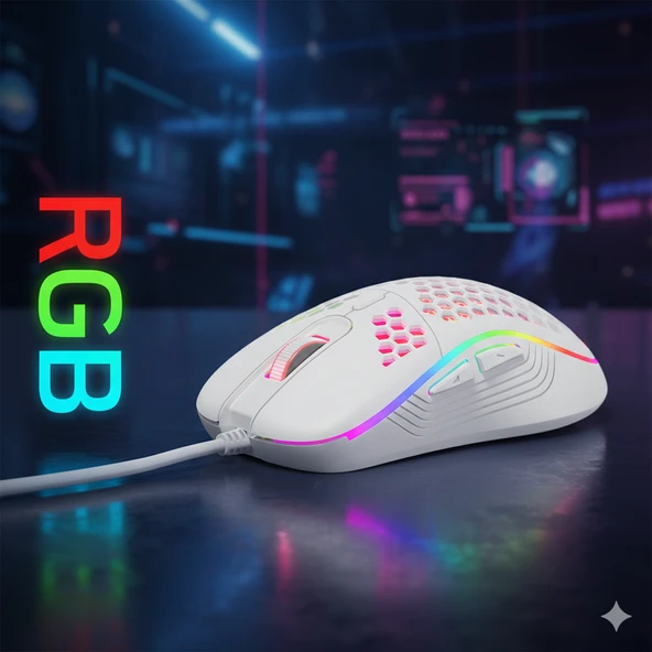 Trio - G907 RGB Gaming Mouse – USB Kablolu Oyuncu Faresi - Resim 4