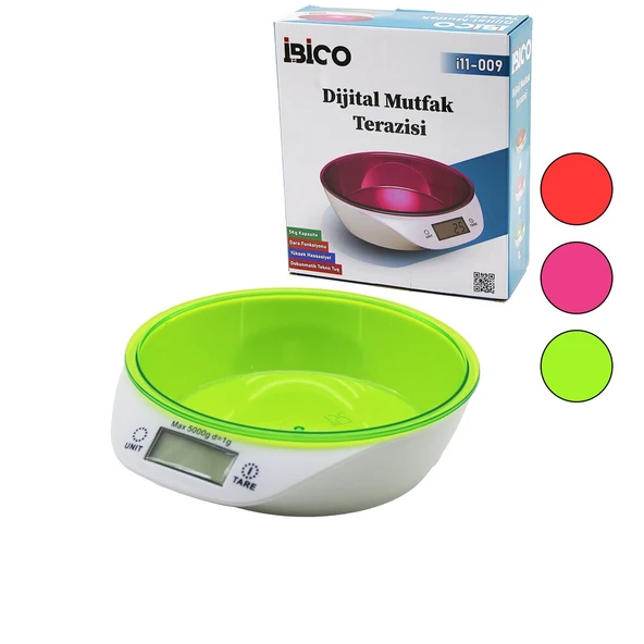 DİJİTAL - PİLLİ MUTFAK TERAZİ TARTI KASELİ - 5KG/1GR (5314)