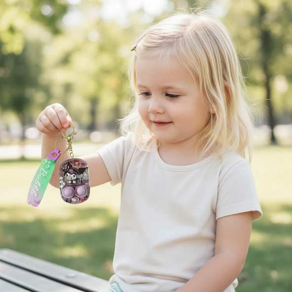 Kuromi Oyunlu Sulu Anahtarlık - Resim 7