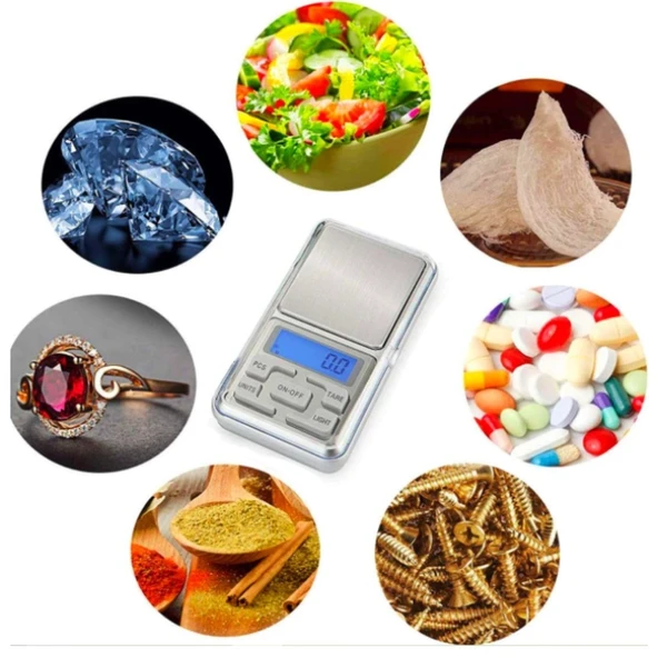 Dijital Hassas Elektronik Cep Terazi Tartı 500 Gr 0.01 Gr Hassasiyet (5314) - 3
