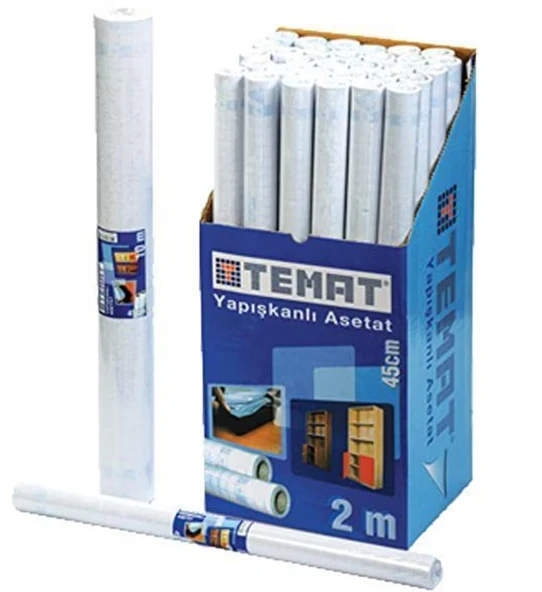 Yapışkanlı Asetat Şeffaf 45cmX10metre - 1 adet ürün görseli 1