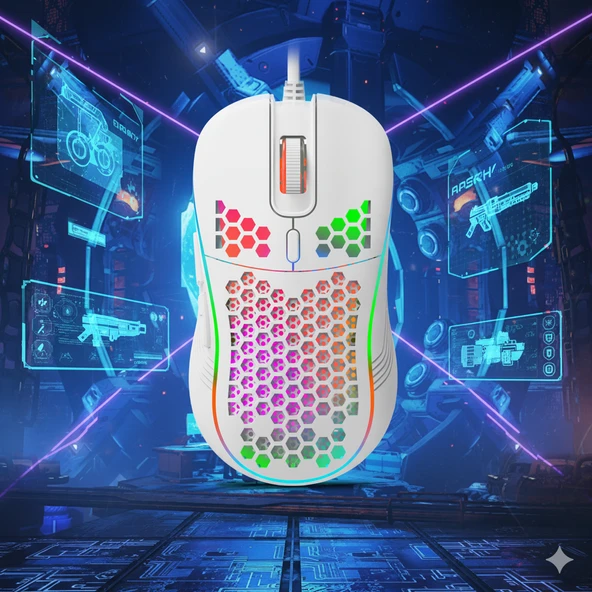 Trio - G907 RGB Gaming Mouse – USB Kablolu Oyuncu Faresi - Resim 3