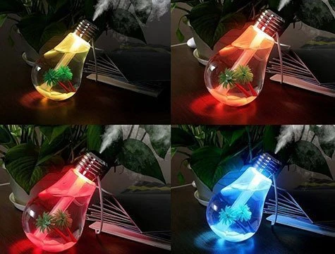 Hava Nemlendirici Ampul Görünümlü Hazneli Buhar Makinesi 400 ml. (5314) - 4