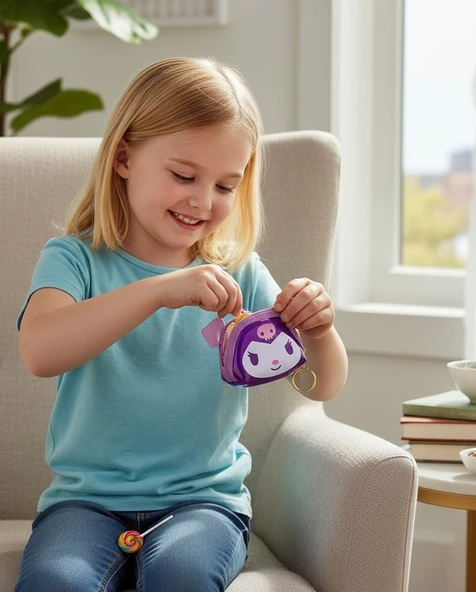 Kuromi Çocuk Cüzdan Anahtarlık - Resim 8