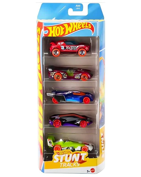 Hot Wheels Beşli Araba Seti Stunt Tracks JBJ83 ürün görseli 1