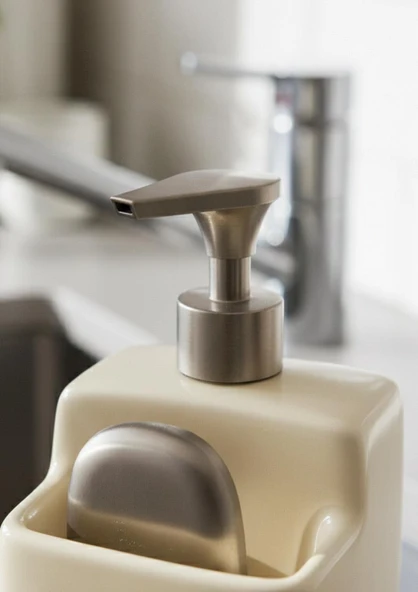 Ashton Beige Porselen Sıvı Sabunluk 500 ml - Resim 3