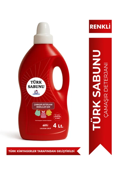 AKUSTA Türk Sabunu Renkliler İçin Çamaşır Deterjanı 4 lt ürün görseli