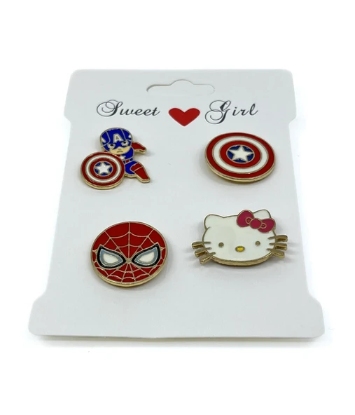 Kamp Çantası - Sırt Çantası - Terlik Süsü Charm Terlik 4'lü Jibbitz Aksesuar Model 3 - Resim 3