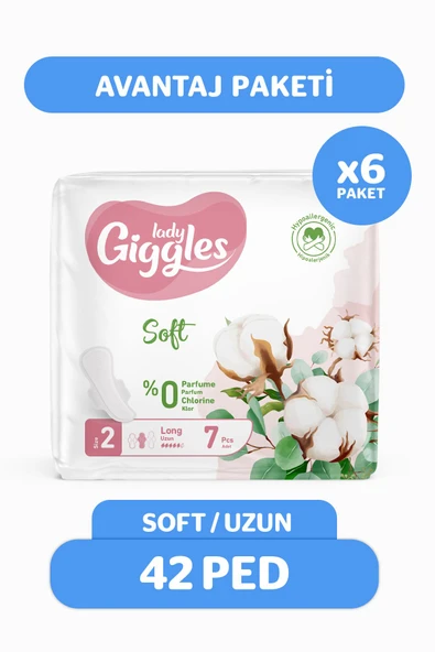 Giggles Lady Soft Hijyenik Ped Uzun Avantaj Paketi 42 Adet ürün görseli 1