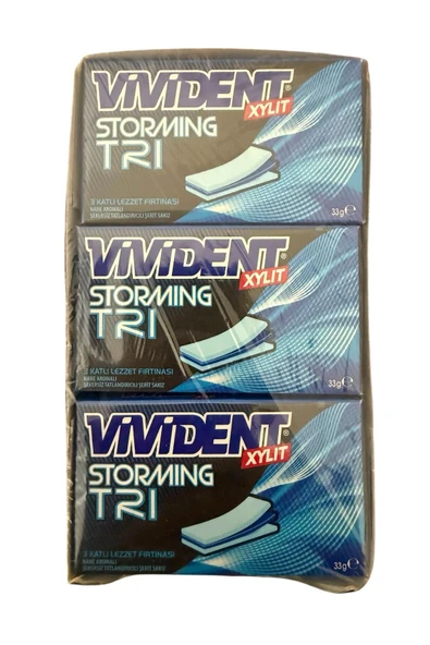 Vivident Storming Nane Aromalı Şekersiz Sakız 33 g x 18 Adet - Resim 2