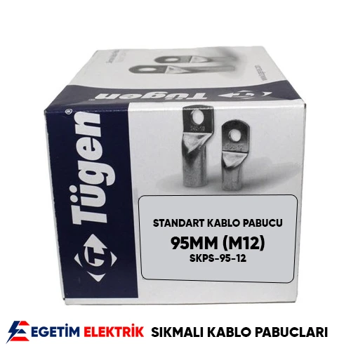 Tügen 95’lik M12 Standart SKP Sıkmalı Kablo Pabucu ( 3 Adet ) ürün görseli 1