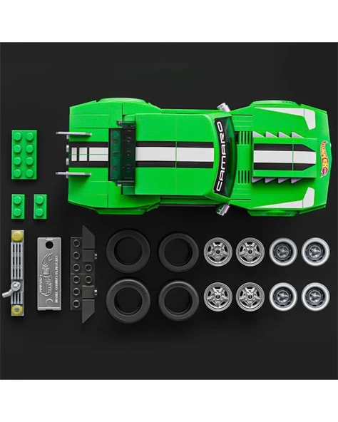 Hot Wheels Speed Serisi Custom 68 Camaro 289 Parça Araba Yapım Seti JFT16 - Resim 4