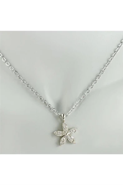 Papatya Zirkon Taşlı Trend Kolye