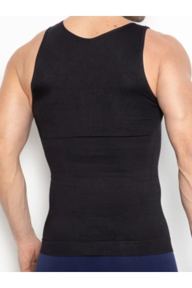 Form Angel Secret Moda Siyah Erkek Göbek Bel Karın Korsesi Atlet Korse - Resim 2
