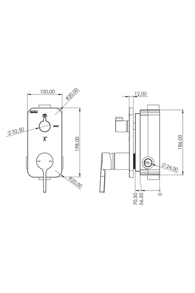 Teska Agora İki Yönlü Duş Seti-Krom - Resim 2