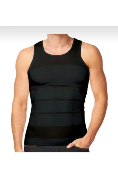 Form Angel Secret Moda Siyah Erkek Göbek Bel Karın Korsesi Atlet Korse - Resim 3
