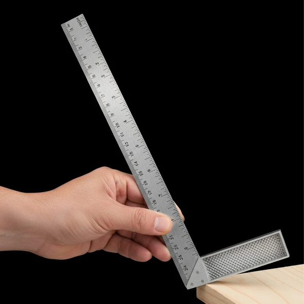 Alüminyum 25 cm 10 inch Kaynakçı L Gönye Marangoz Fayansçı Kaynakçı L Cetveli - Resim 4