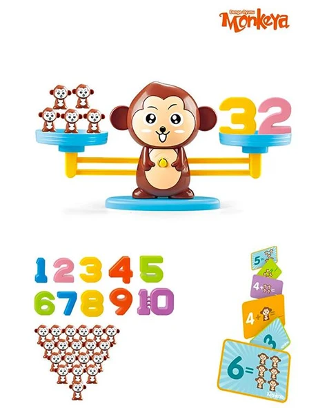 Kayyum Oyuncak Monkeya Eğitici Matematik Denge Oyunu 2320 - Resim 2