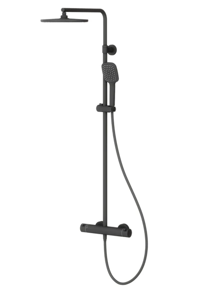Estella Termostatik 2 Yönlü Duş Kolonu-Siyah ürün görseli