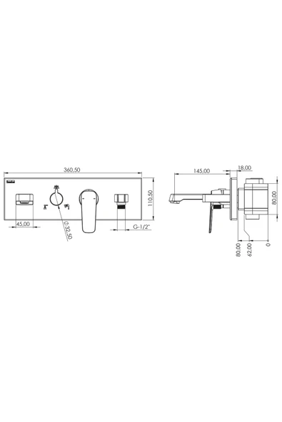 Teska Life Üç Yönlü Duş Seti-Siyah Camlı - Resim 3