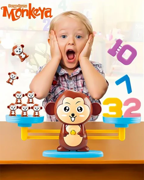 Kayyum Oyuncak Monkeya Eğitici Matematik Denge Oyunu 2320 - Resim 4