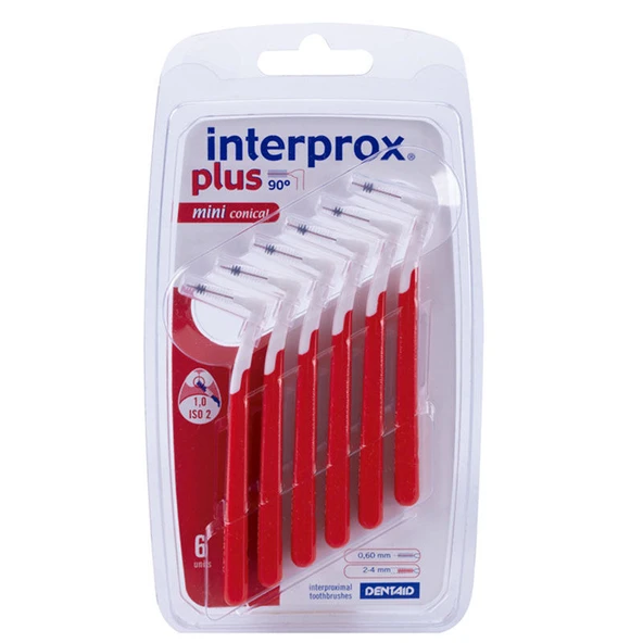 Dentaid INTERPROX Plus 2G MiniConical Blister 6 Adet - Kırmızı - N5251021 ürün görseli