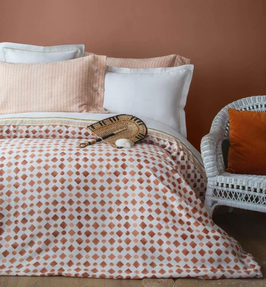 AP Çift Kişilik Tencel Terra Terracota Nevresim Takımı ürün görseli 1