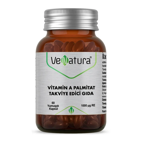 VeNatura Vitamin A Palmitat Takviye Edici Gıda 60 Yumuşak Kapsül ürün görseli