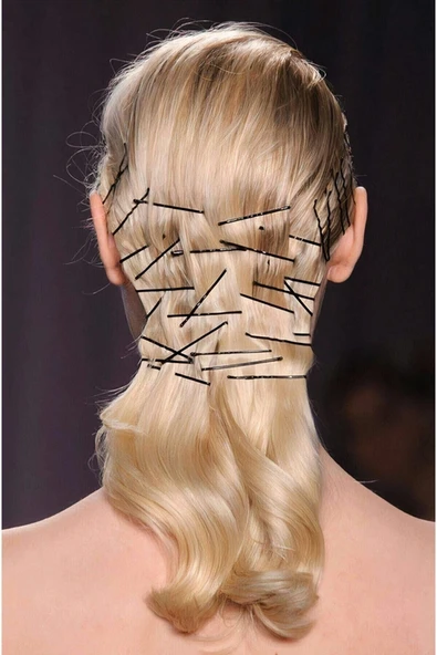 ALYESKA 50 Adet Tel Toka Firkete Saç Tokası - Resim 5