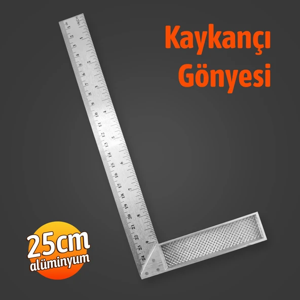 Alüminyum 25 cm 10 inch Kaynakçı L Gönye Marangoz Fayansçı Kaynakçı L Cetveli - Resim 3
