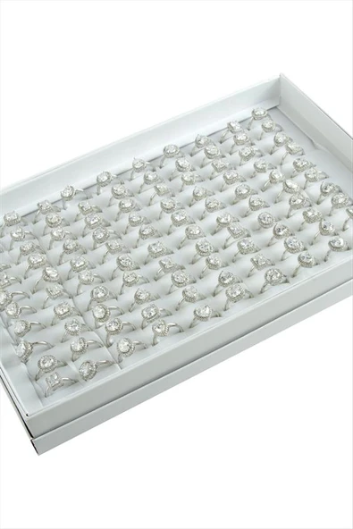 Karışık Lüks Zirkon Taşlı Ciddi İlişki Yüzüğü - 2