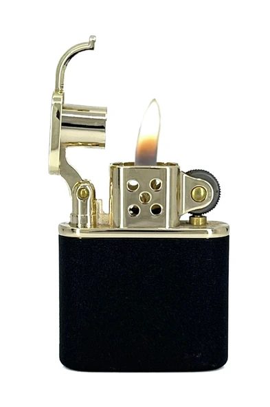 Zorro Benzinli Çakmak - Gold Black Crackle - Resim 3
