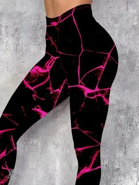 MDB Kadın Yüksek Bel Renk Detaylı Dalgıç Tayt - Resim 2