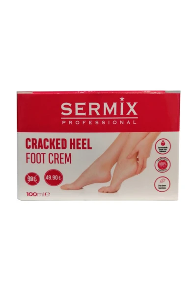 SERMİX Topuk Çatlağı Ve Ayak Kokusu Giderici Profesyonel Ayak Kremi 100 Ml - Resim 6