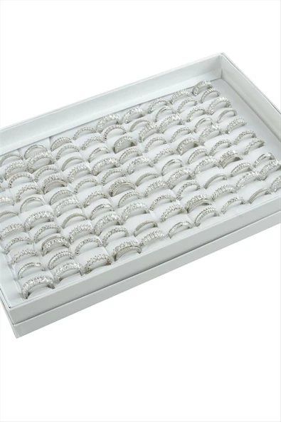 Karışık Lüks Baget Zirkon Taşlı Yüzük - 3