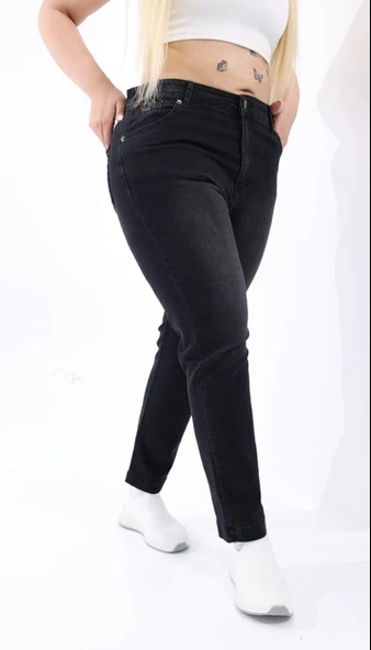 IŞŞIL 540-Büyük Beden Bilek Boy Esnek Kot Pantolon - 4