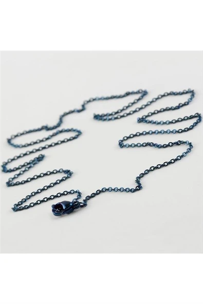 Ters Düz Çelik Zincirli Kolye 50 cm - 2