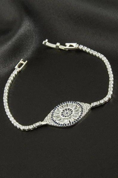 Oval Zirkon Taşlı Çocuk Bileklik 16 cm