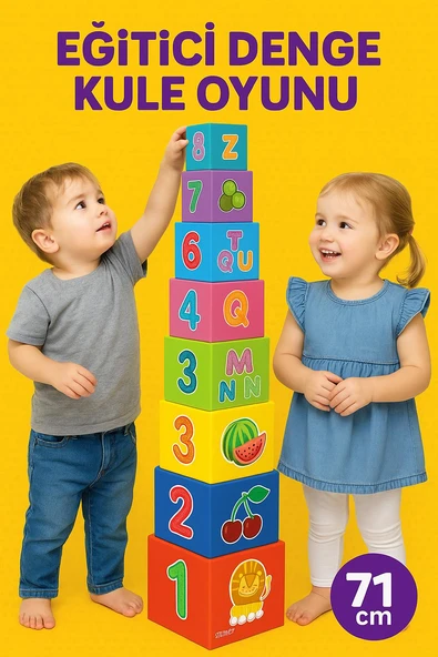 Eğitici Denge Kule Oyunu ürün görseli 1