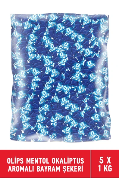 Kent Olips Mentol Okaliptus Aromalı Naneli Bayram Şekeri 1 KG X 5 Adet