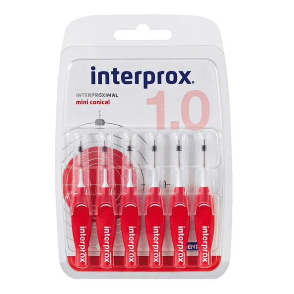 Dentaid INTERPROX 4G MiniConical Blister 6'lı - Kırmızı - N31195 ürün görseli