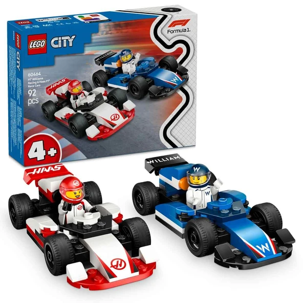 LEGO 60464 City F1 Williams Racing ve Haas F1 Yarış Arabaları ürün görseli 1