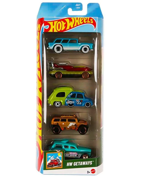 Hot Wheels Beşli Araba Seti HW Getaways JBJ77 ürün görseli 1