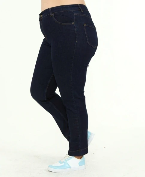 IŞŞIL 540-Büyük Beden Bilek Boy Esnek Kot Pantolon - 9