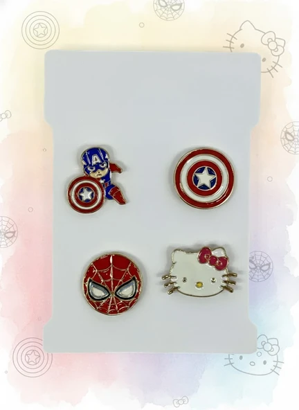 Kamp Çantası - Sırt Çantası - Terlik Süsü Charm Terlik 4'lü Jibbitz Aksesuar Model 3 ürün görseli