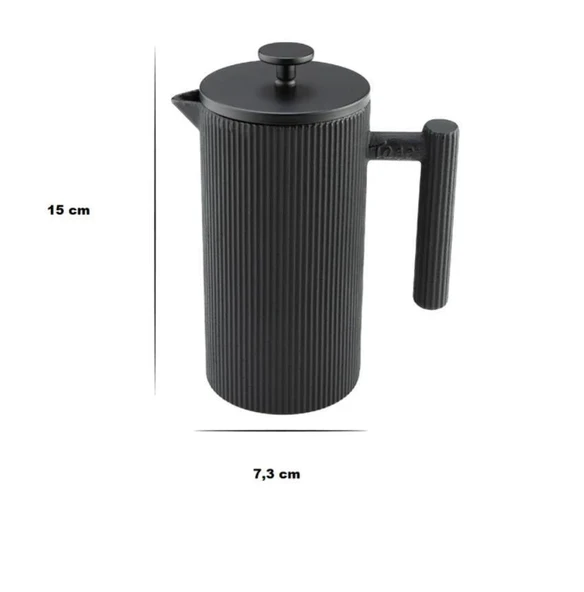 Linden Döküm Demlik French Press 800 ml Siyah - 2
