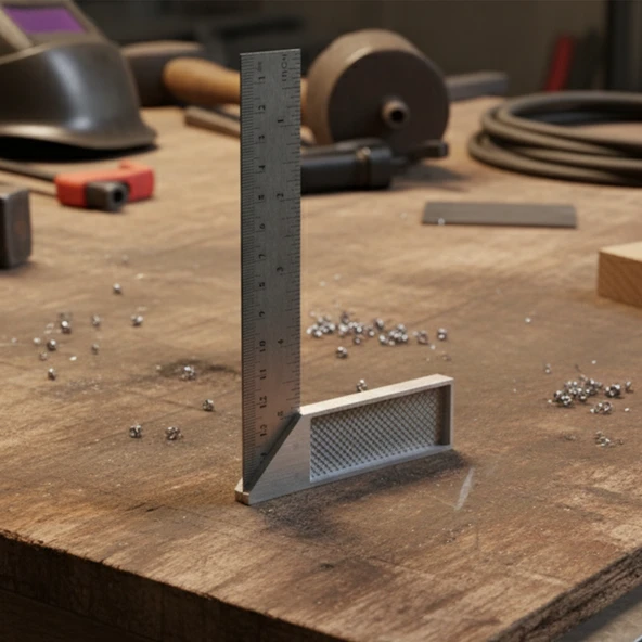 Alüminyum 15 cm 6 inch Kaynakçı L Gönye Marangoz Fayansçı Kaynakçı L Cetveli - Resim 2